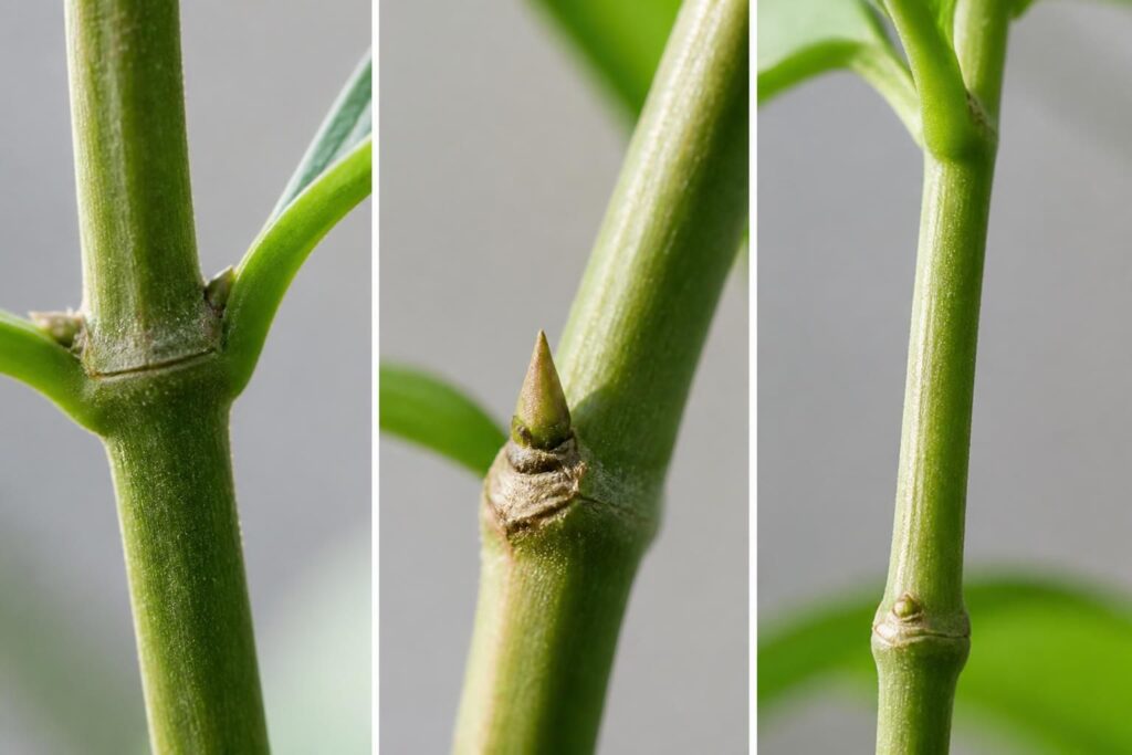 découvrez où couper précisément sur une plante : au niveau du nœud, de l'œil ou de l'entre-nœud pour une taille optimale et une croissance saine.