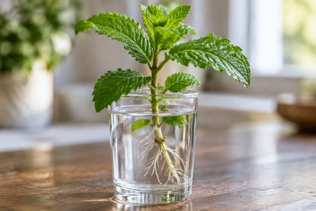 Bouture de menthe