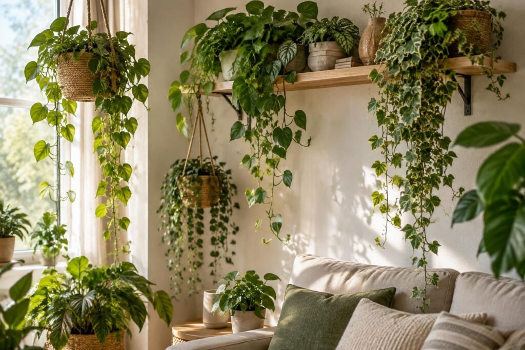 Plantes tombantes pour étagère et suspension